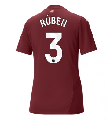 Manchester City Ruben Dias #3 Replika Tredjetrøje Dame 2024-25 Kortærmet